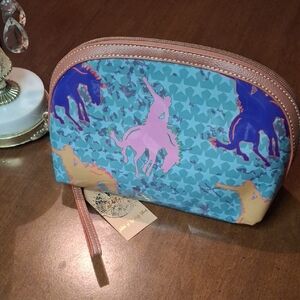 Studio M Multicolor Equestrian Cosmetic Bag